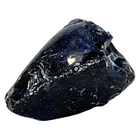 Cobalt Art Glass Cullet Glowing Manganese Slag Glass #5GL37 - Picture 7 of 8